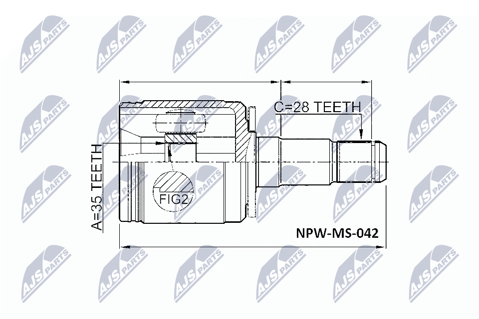 Gelenksatz, Antriebswelle - NPW-MS-042 NTY