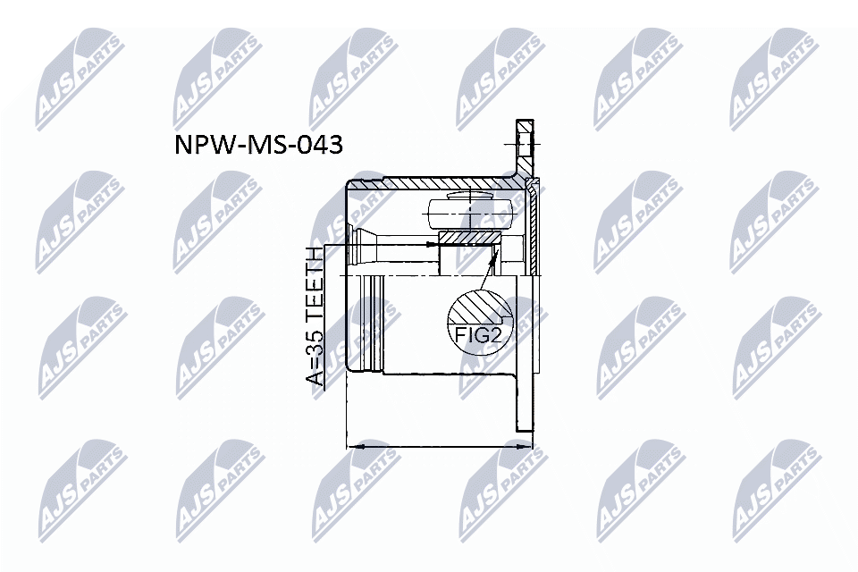 Kit giunti, Semiasse - NPW-MS-043 NTY