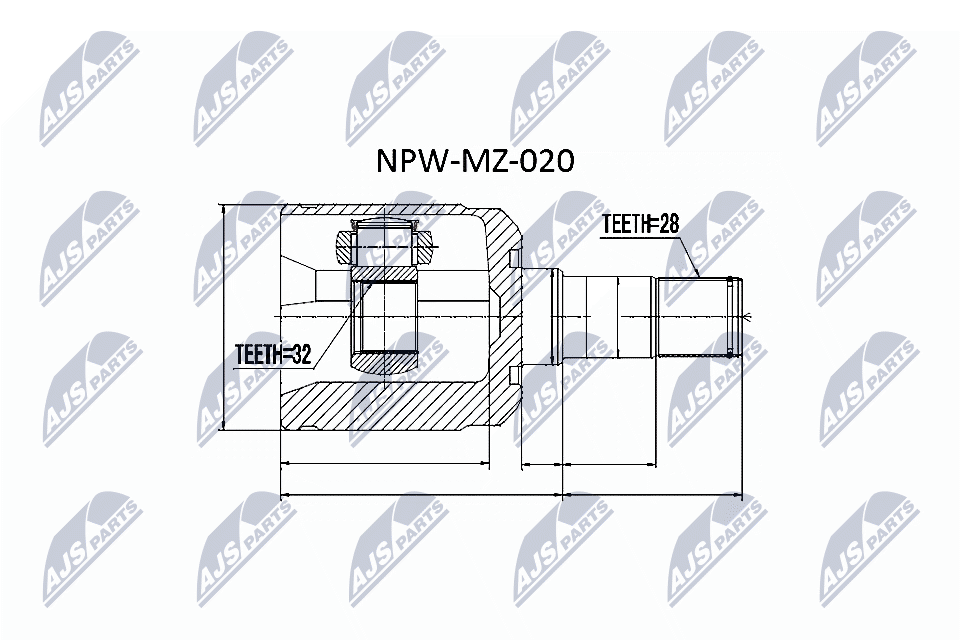 Gelenksatz, Antriebswelle - NPW-MZ-020 NTY