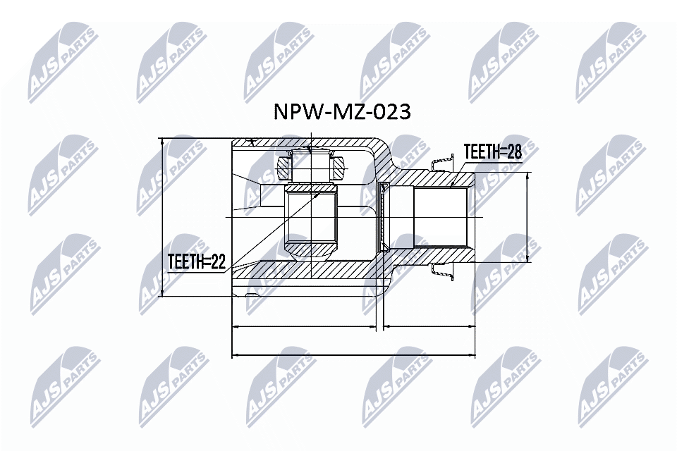 Joint Kit, drive shaft - NPW-MZ-023 NTY