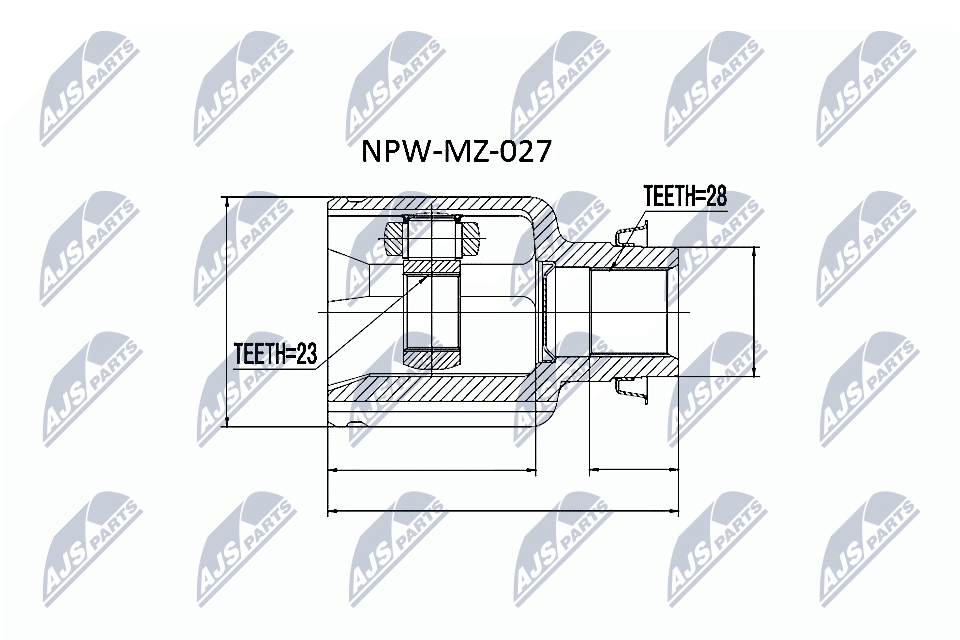 Gelenksatz, Antriebswelle - NPW-MZ-027 NTY