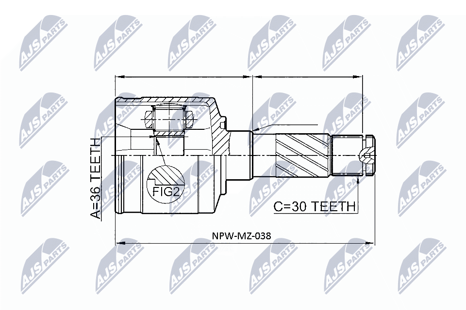 Joint Kit, drive shaft - NPW-MZ-038 NTY
