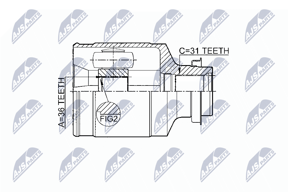 Gelenksatz, Antriebswelle - NPW-MZ-046 NTY