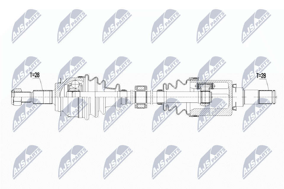 Albero motore/Semiasse - NPW-MZ-054 NTY