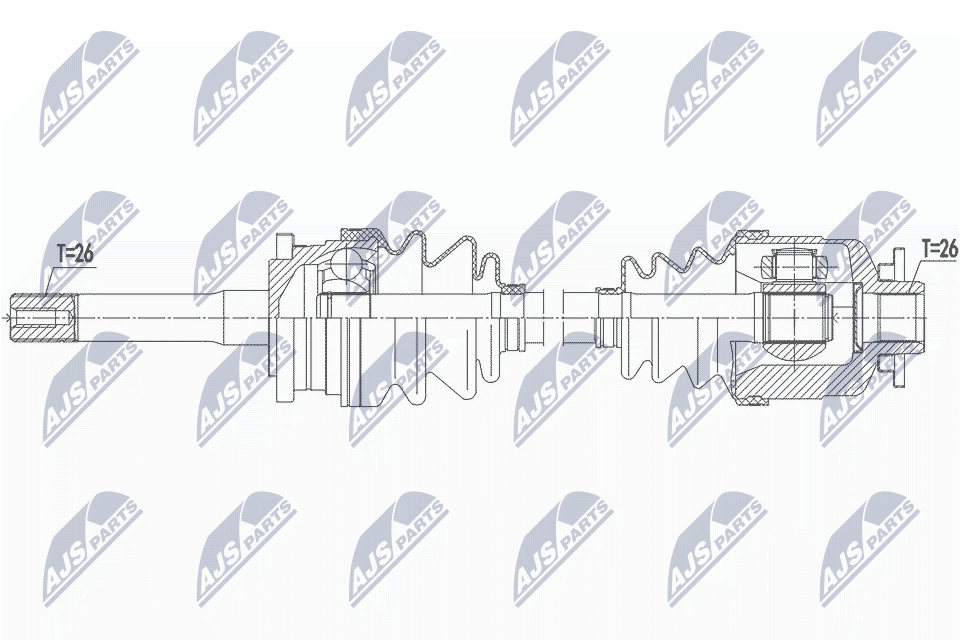 Albero motore/Semiasse - NPW-MZ-068 NTY