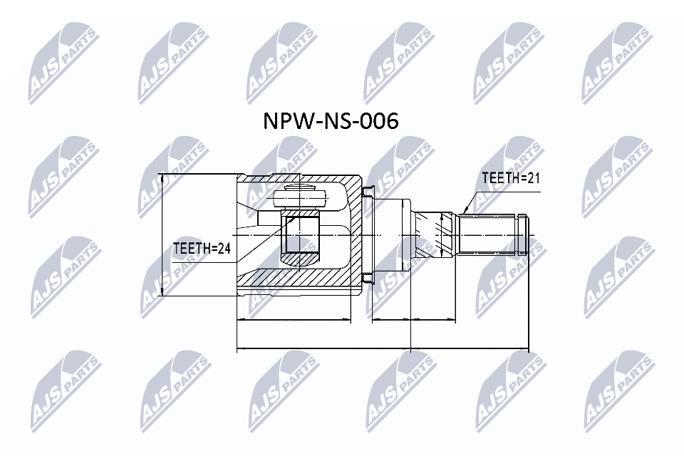 Kit giunti, Semiasse - NPW-NS-006 NTY