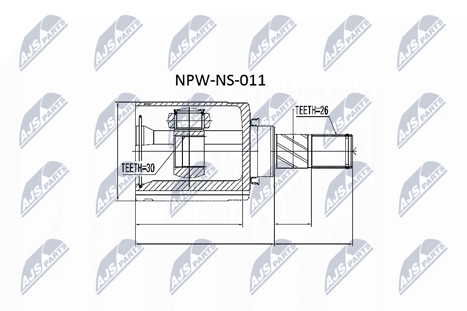 jungčių komplektas, kardaninis velenas - NPW-NS-011 NTY