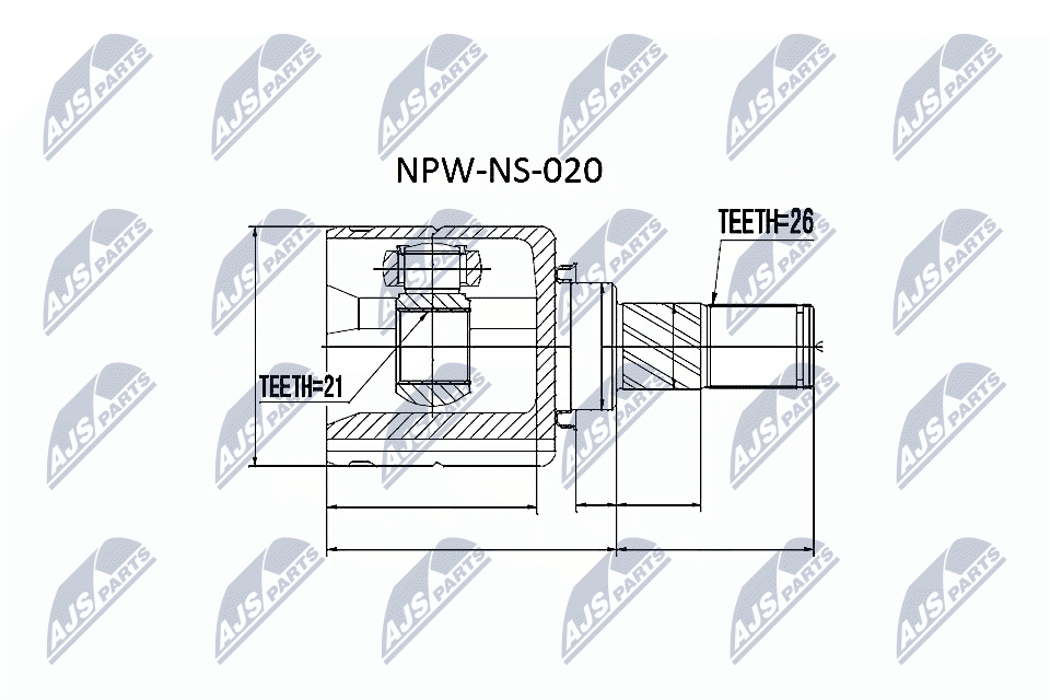 Gelenksatz, Antriebswelle - NPW-NS-020 NTY