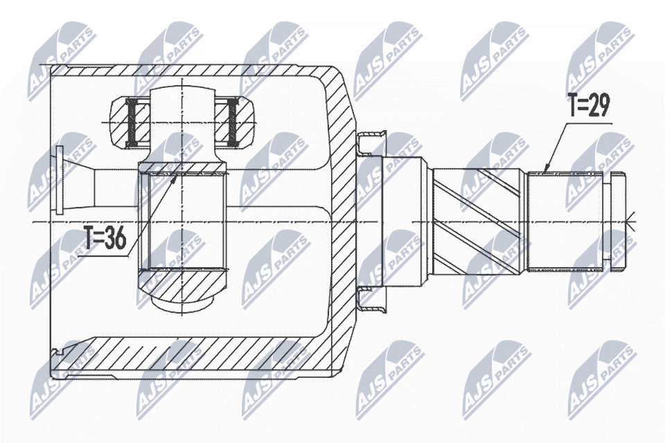 Kit giunti, Semiasse - NPW-NS-036 NTY