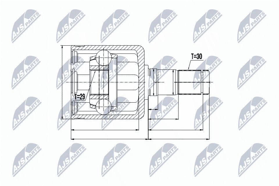 Gelenksatz, Antriebswelle - NPW-NS-050 NTY