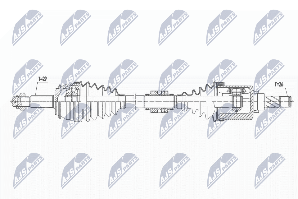 kardaninis velenas - NPW-NS-072 NTY