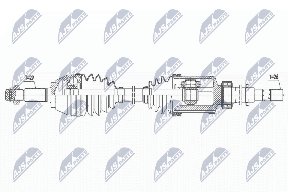 kardaninis velenas - NPW-NS-092 NTY