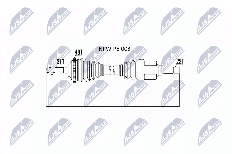 Albero motore/Semiasse - NPW-PE-003 NTY