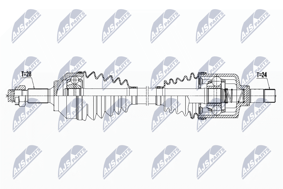 Albero motore/Semiasse - NPW-PE-027 NTY