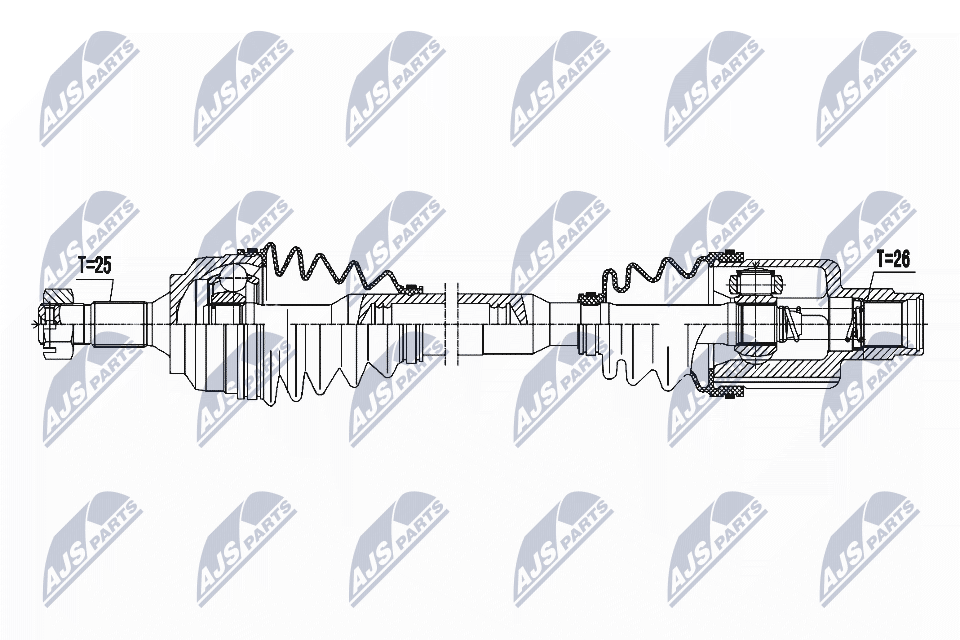Albero motore/Semiasse - NPW-PE-043 NTY