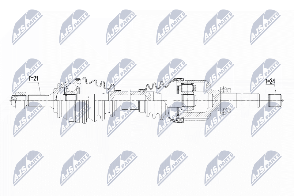 Albero motore/Semiasse - NPW-PE-047 NTY