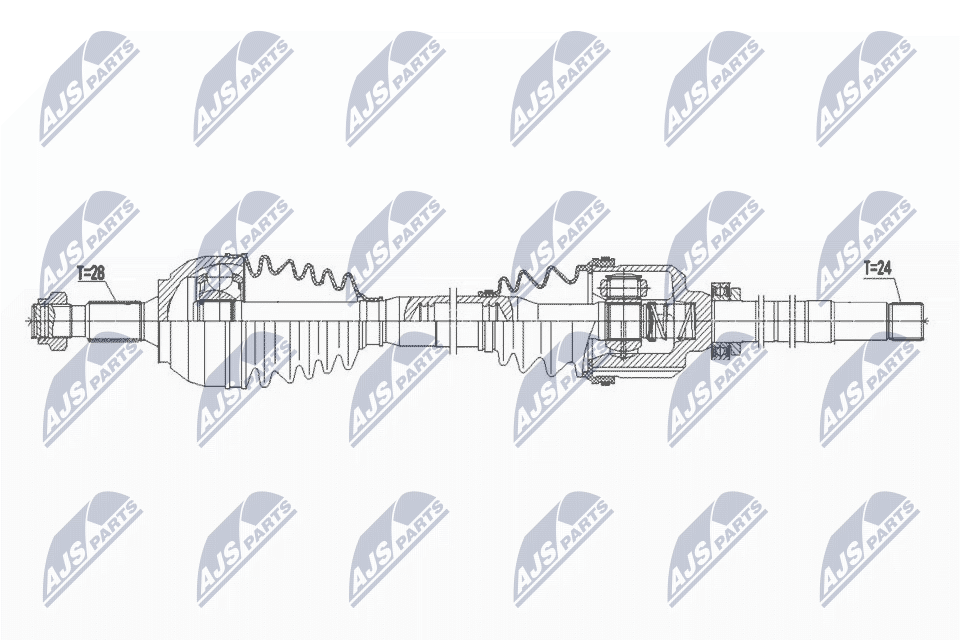 Albero motore/Semiasse - NPW-PE-065 NTY