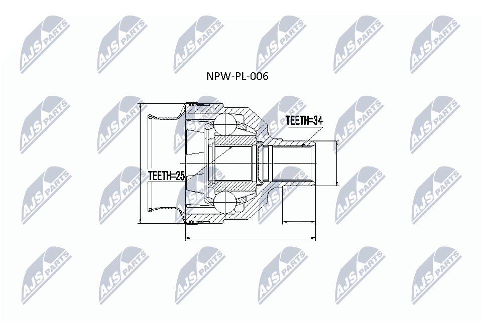 Kit giunti, Semiasse - NPW-PL-006 NTY