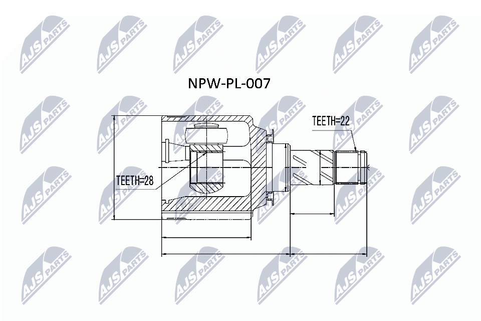 Gelenksatz, Antriebswelle - NPW-PL-007 NTY