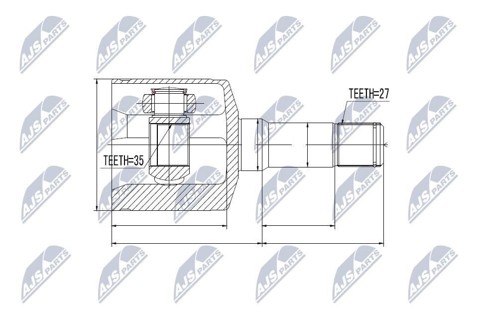 Kit giunti, Semiasse - NPW-PL-024 NTY
