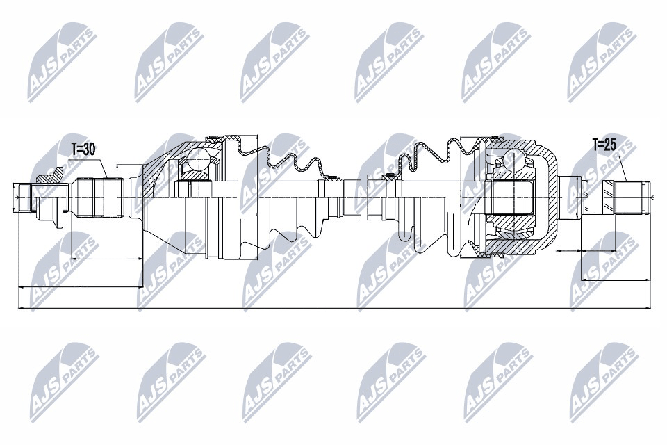 Albero motore/Semiasse - NPW-PL-035 NTY