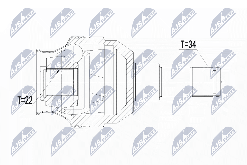 Gelenksatz, Antriebswelle - NPW-PL-052 NTY