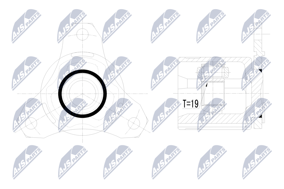 Gelenksatz, Antriebswelle - NPW-PL-068 NTY