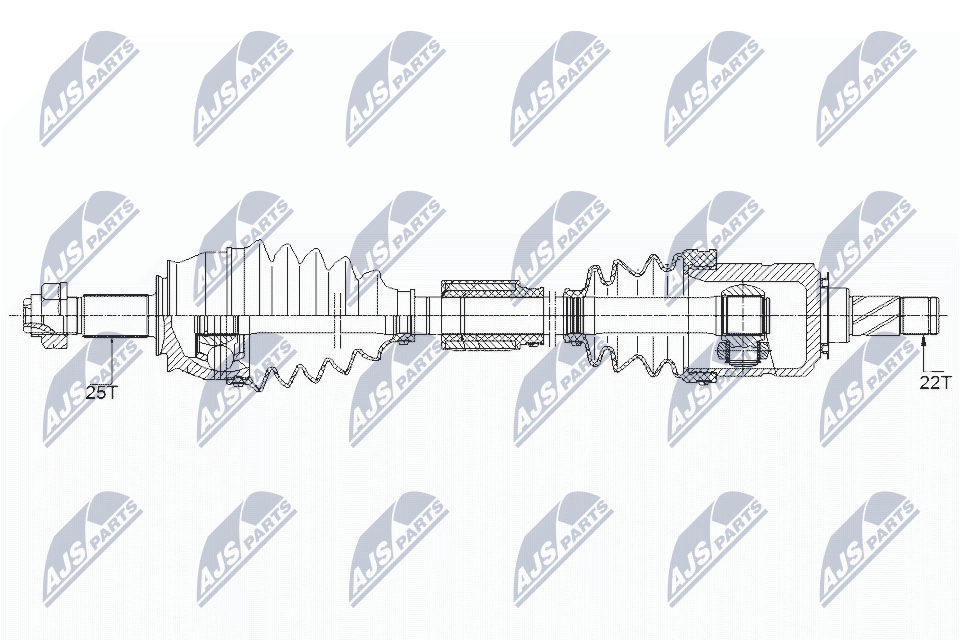 Albero motore/Semiasse - NPW-PL-095 NTY