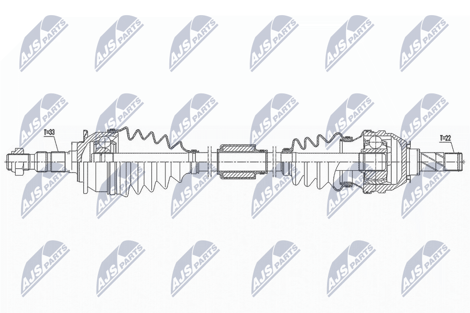 kardaninis velenas - NPW-PL-105 NTY