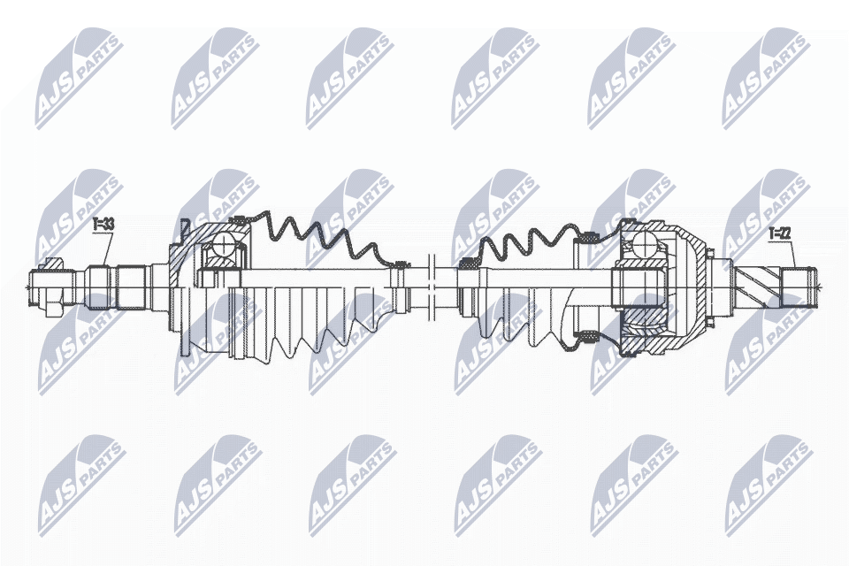 kardaninis velenas - NPW-PL-121 NTY