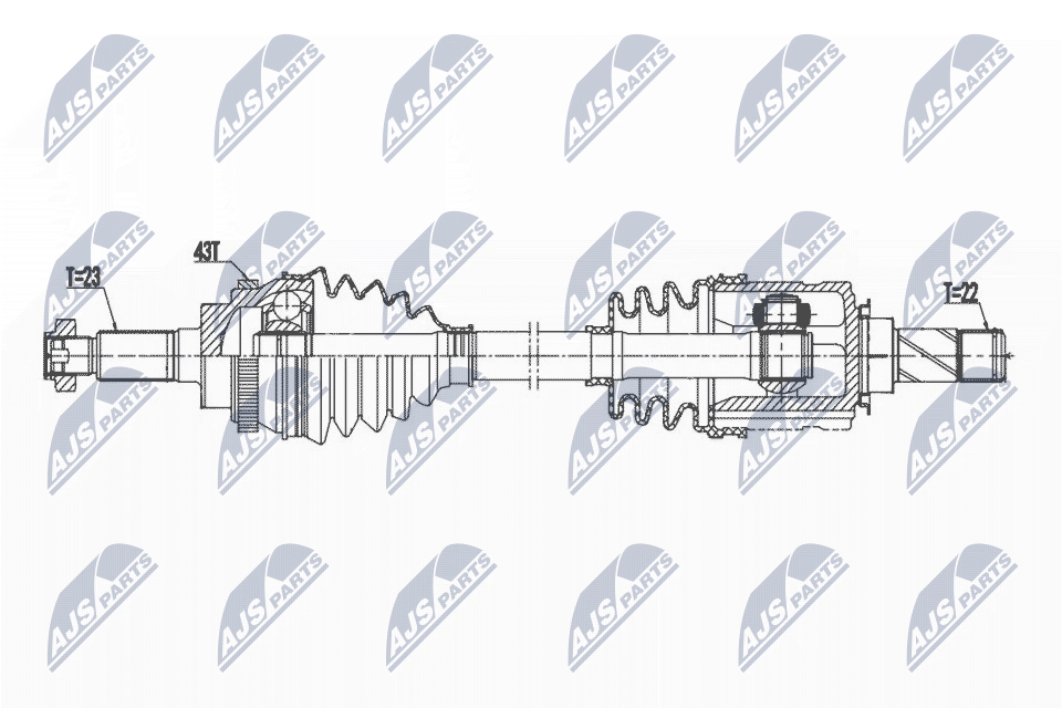 Albero motore/Semiasse - NPW-PL-123 NTY