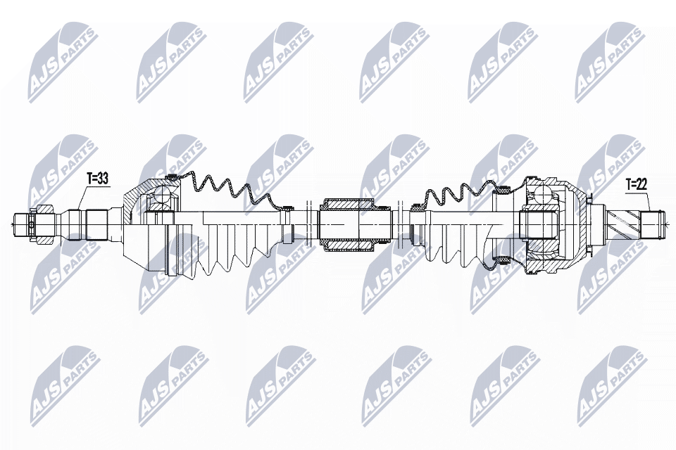 kardaninis velenas - NPW-PL-125 NTY