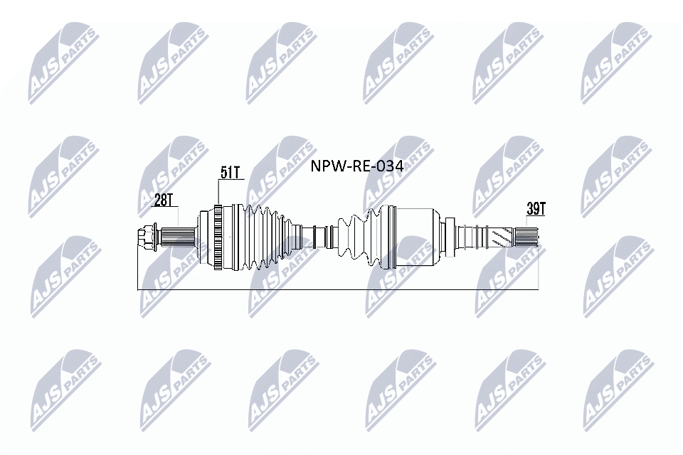 Albero motore/Semiasse - NPW-RE-034 NTY