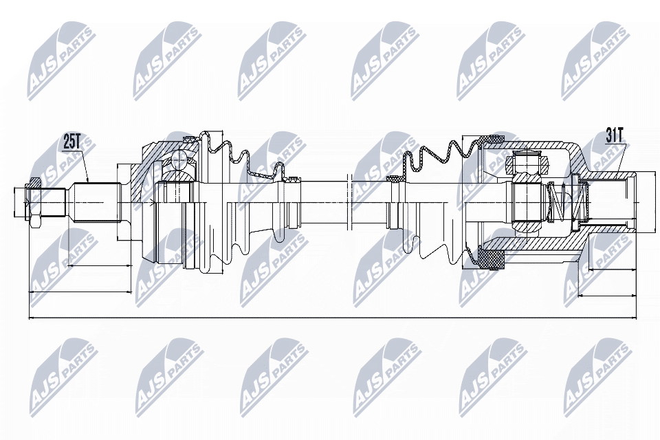 Albero motore/Semiasse - NPW-RE-054 NTY
