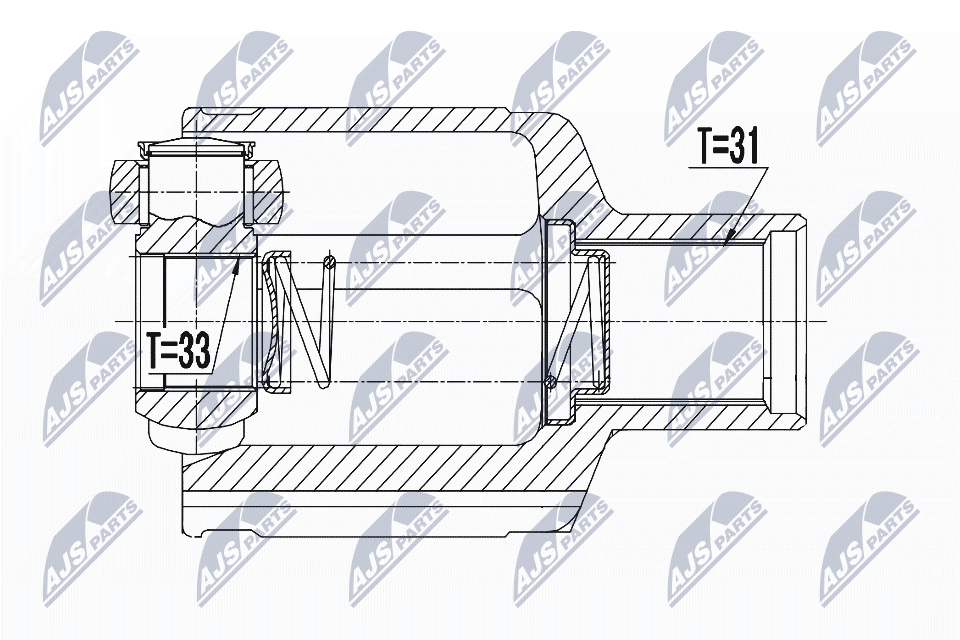 Gelenksatz, Antriebswelle - NPW-RE-060 NTY