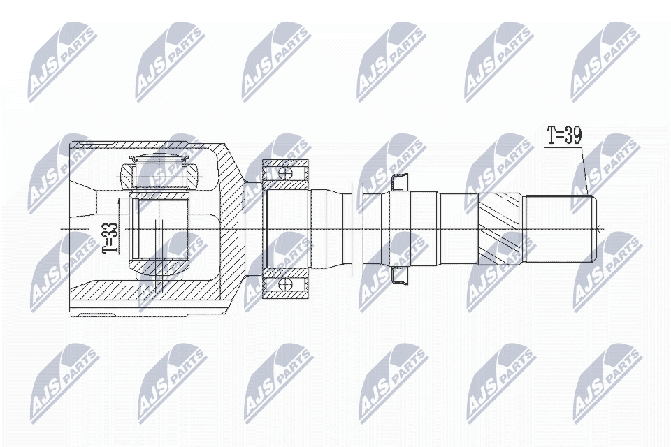 Gelenksatz, Antriebswelle - NPW-RE-076 NTY