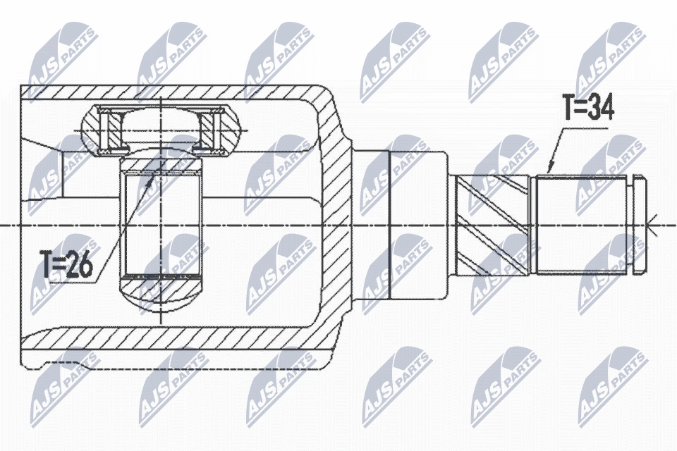 Gelenksatz, Antriebswelle - NPW-RE-125 NTY