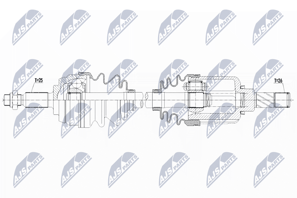 Albero motore/Semiasse - NPW-RE-146 NTY