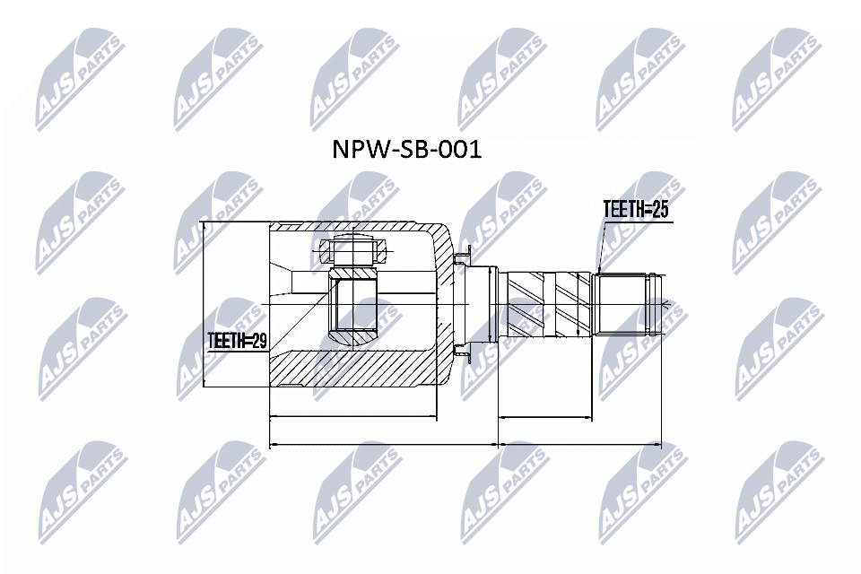 Kit giunti, Semiasse - NPW-SB-001 NTY