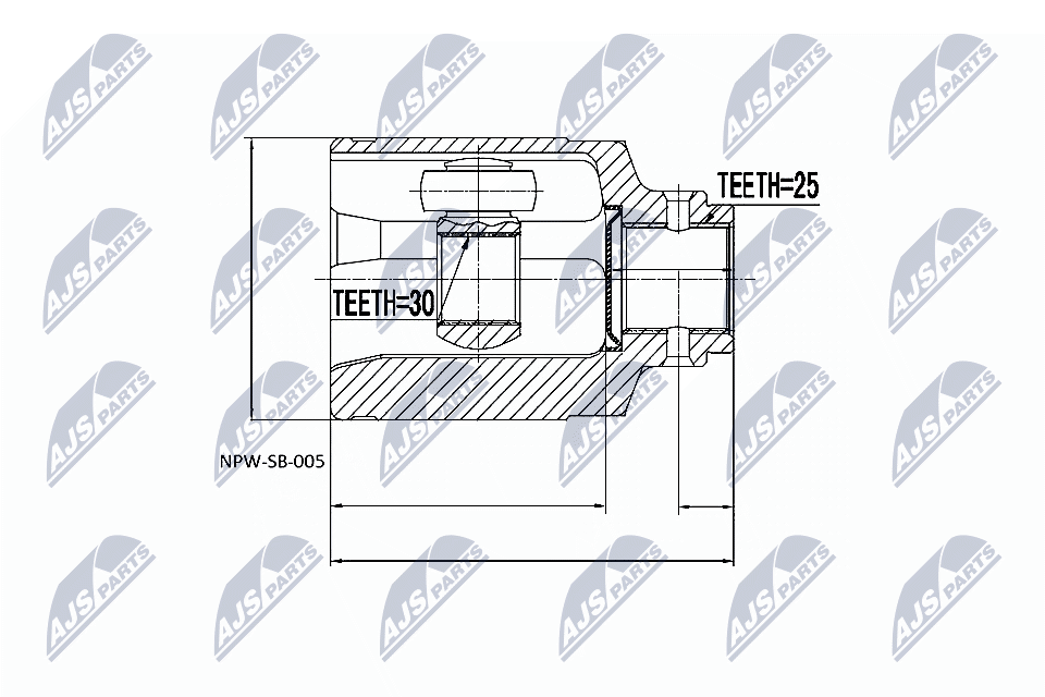 Kit giunti, Semiasse - NPW-SB-005 NTY