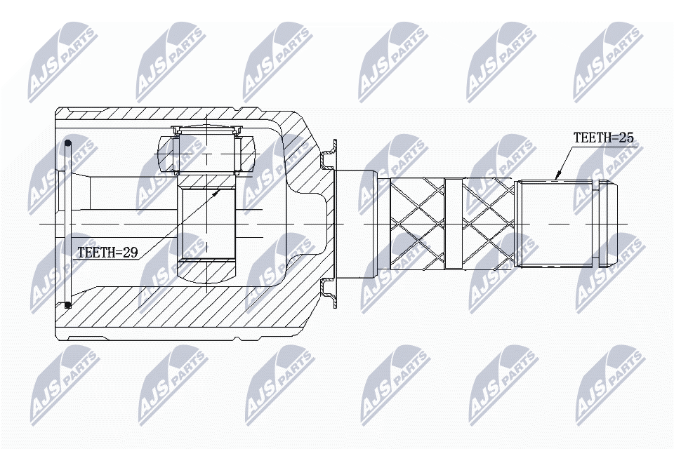 Шарнирный комплект, приводной вал - NPW-SB-013 NTY