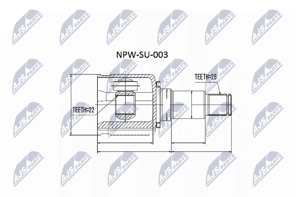Joint Kit, drive shaft - NPW-SU-003 NTY