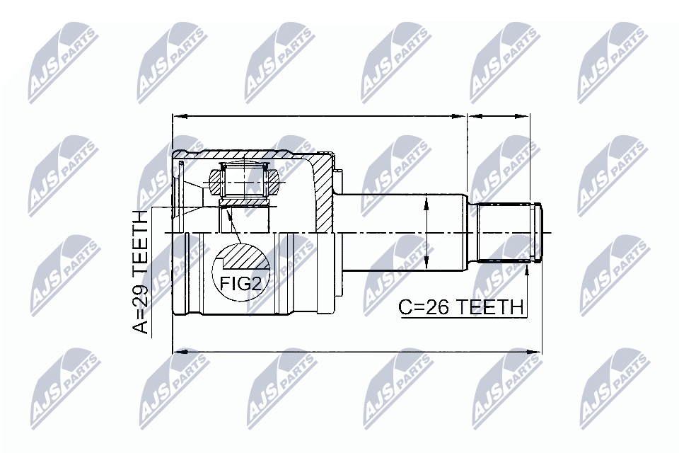 Gelenksatz, Antriebswelle - NPW-SU-005 NTY