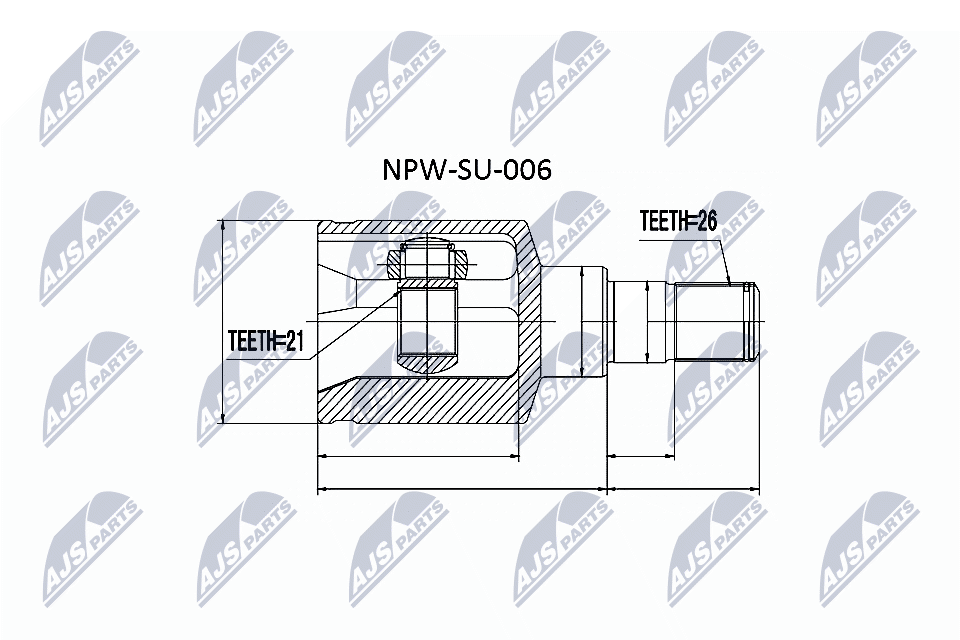 Gelenksatz, Antriebswelle - NPW-SU-006 NTY
