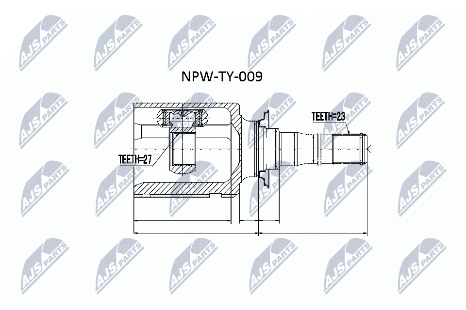 jungčių komplektas, kardaninis velenas - NPW-TY-009 NTY