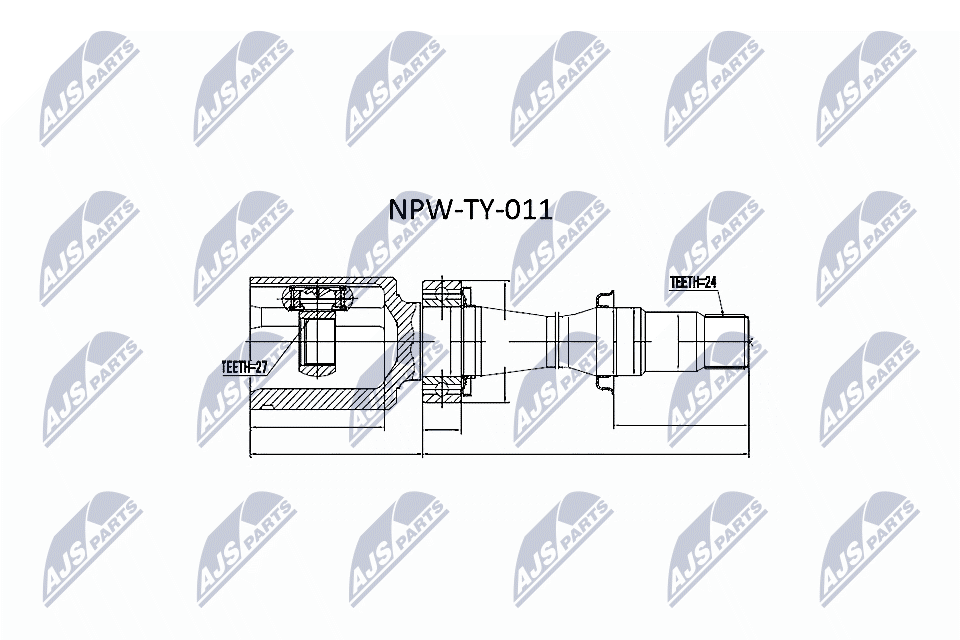 Шарнирный комплект, приводной вал - NPW-TY-011 NTY