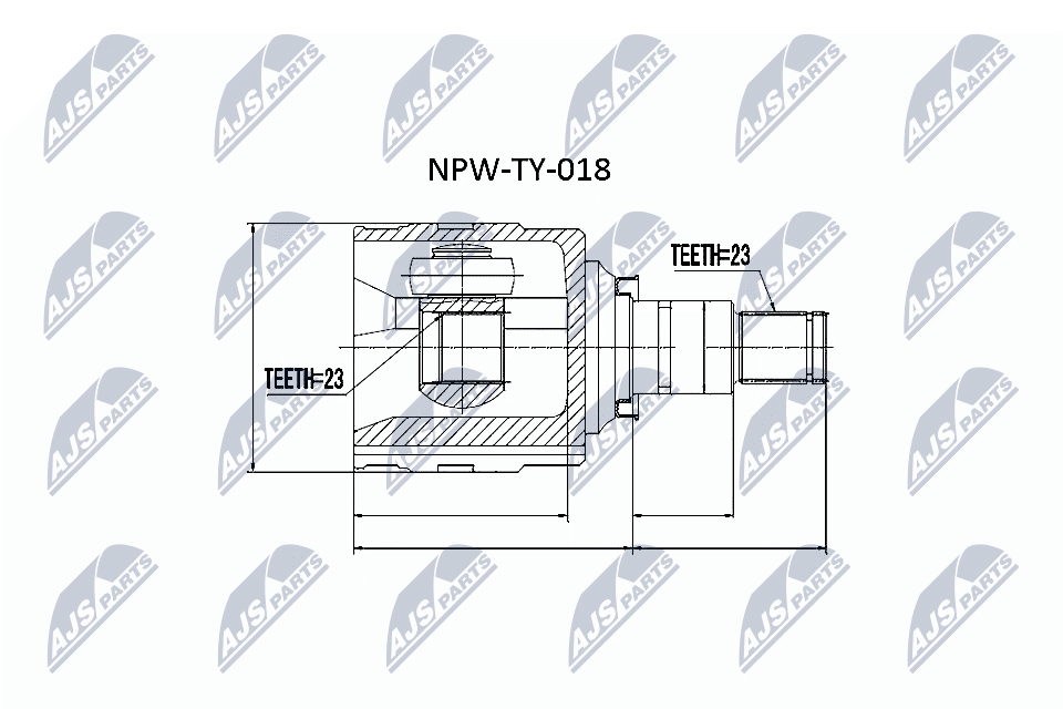 Kit giunti, Semiasse - NPW-TY-018 NTY