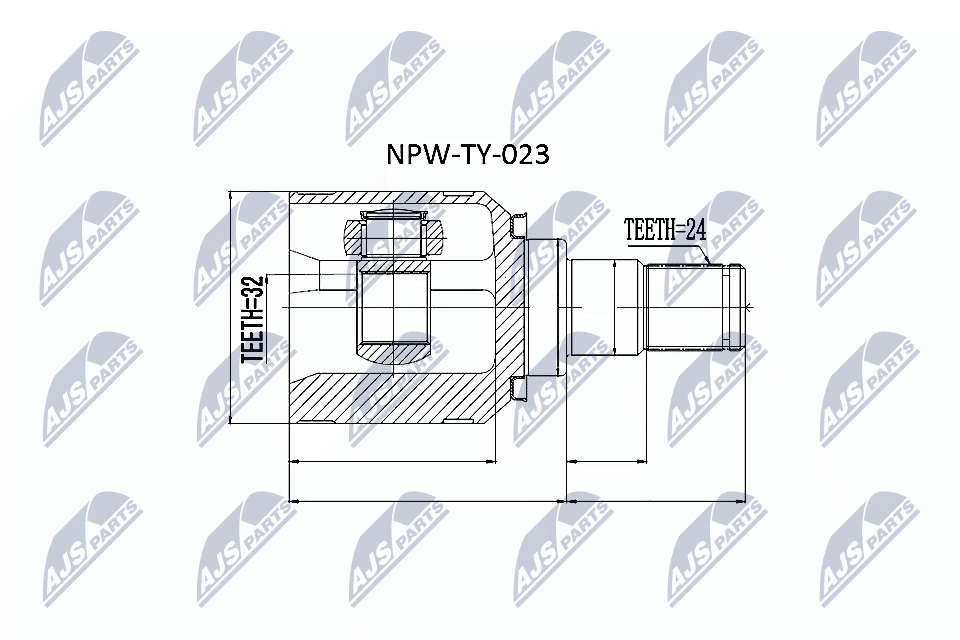 Kit giunti, Semiasse - NPW-TY-023 NTY