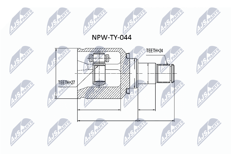 Gelenksatz, Antriebswelle - NPW-TY-044 NTY