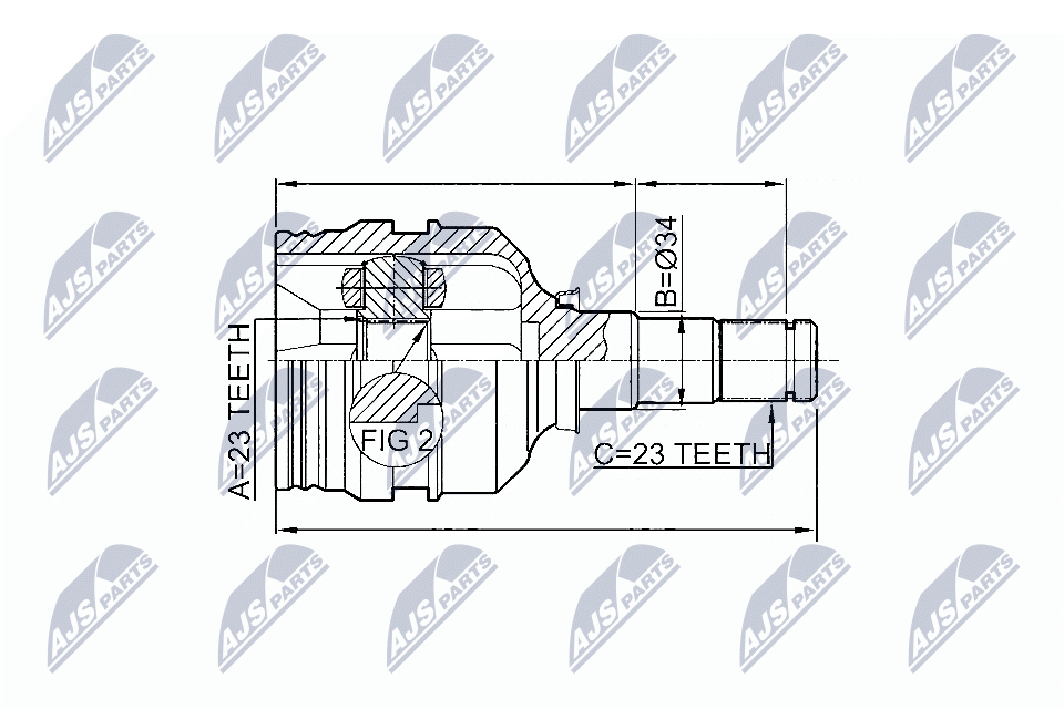 Kit giunti, Semiasse - NPW-TY-067 NTY